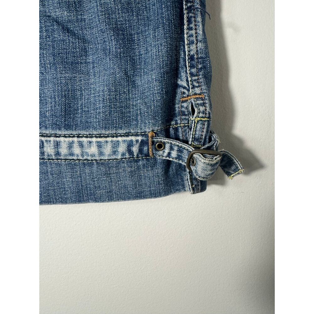 Vintage Y2K Express Mini Denim Cargo Jean Skirt Grunge Skater 8 - Picture 9 of 12